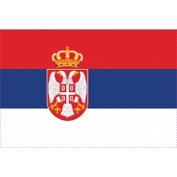 Drapel Autocolant Serbia 10 cm