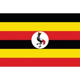 Drapel Autocolant Uganda 10 cm